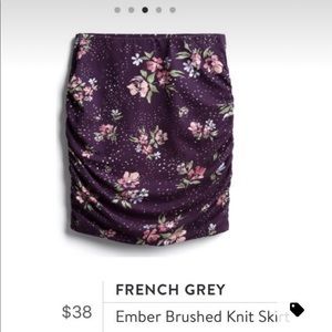 NWT French Grey Ember Brushed Knit Skirt Stitch Fix Exclusive